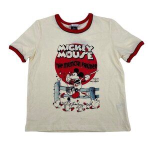 ZARA Mickey Mouse Women’s Size Small Crew Neck Graphic Tee Shirt NWT